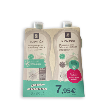 Pack Suavinex Detergente para biberones y tetinas 2 x 500 ML
